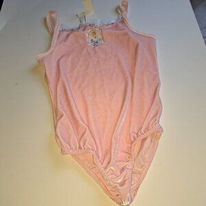Disney Store Cinderella pink velour dance leotard girl size 8 NWT
